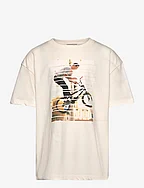 oversize printed t-shirt - WOOL WHITE