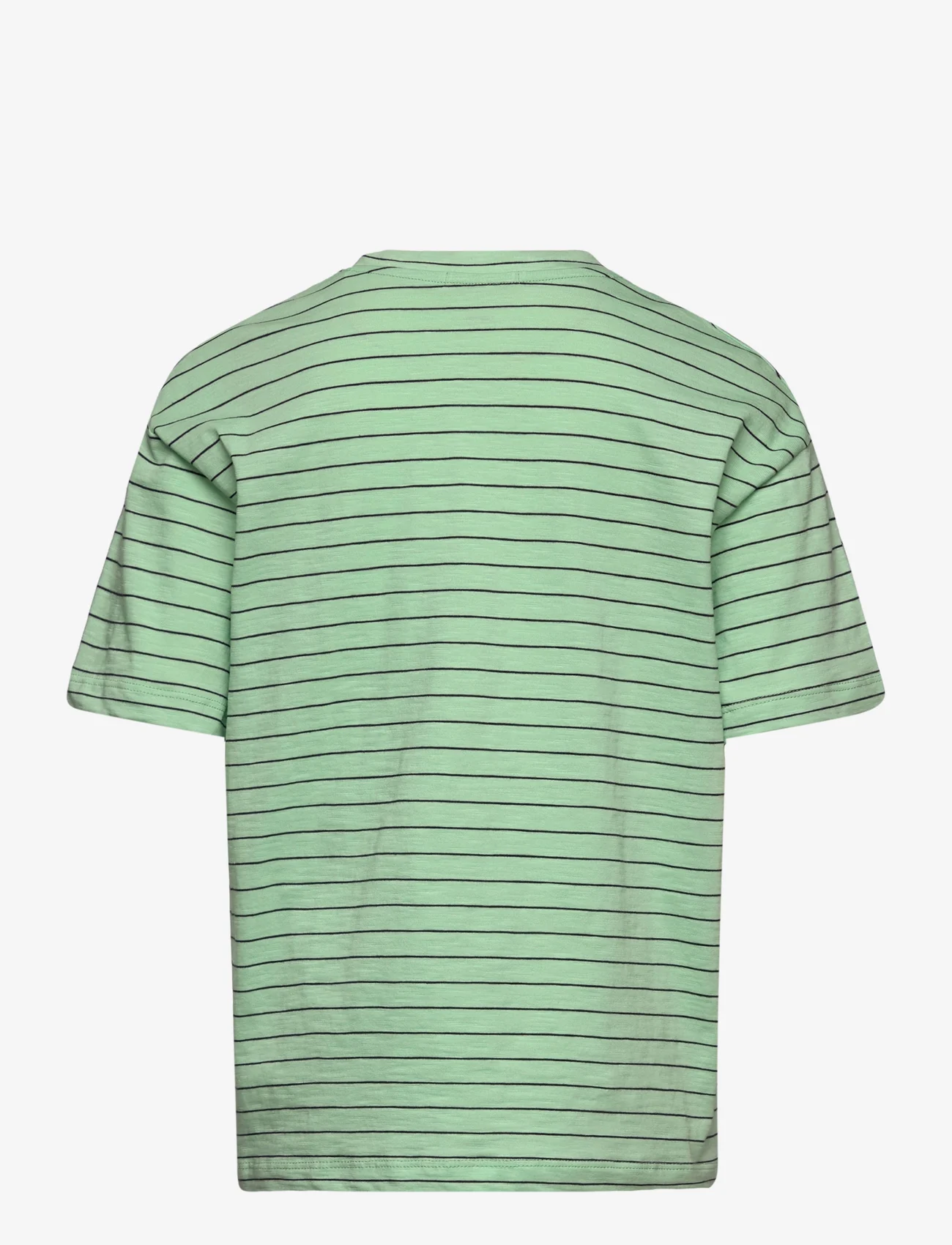 Tom Tailor - oversize striped t-shirt - korte mouwen - pastel apple green grey stripe - 1