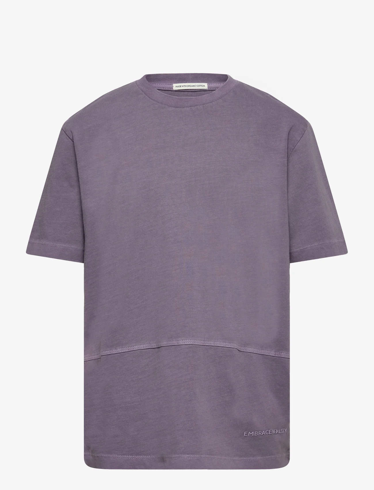 Tom Tailor - garment dye t-shirt - short-sleeved t-shirts - dusty purple - 0