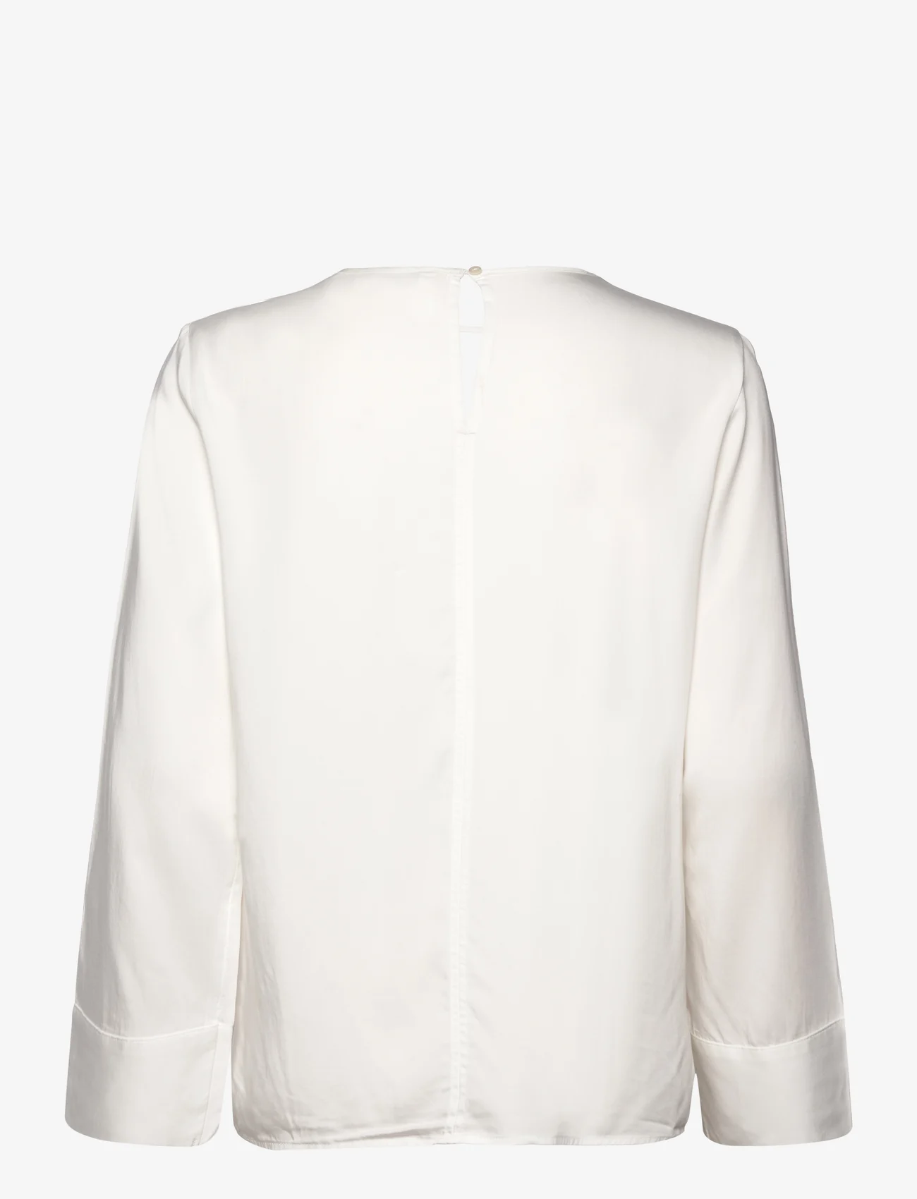 Tom Tailor - blouse with cut-out detail - langärmlige blusen - whisper white - 1