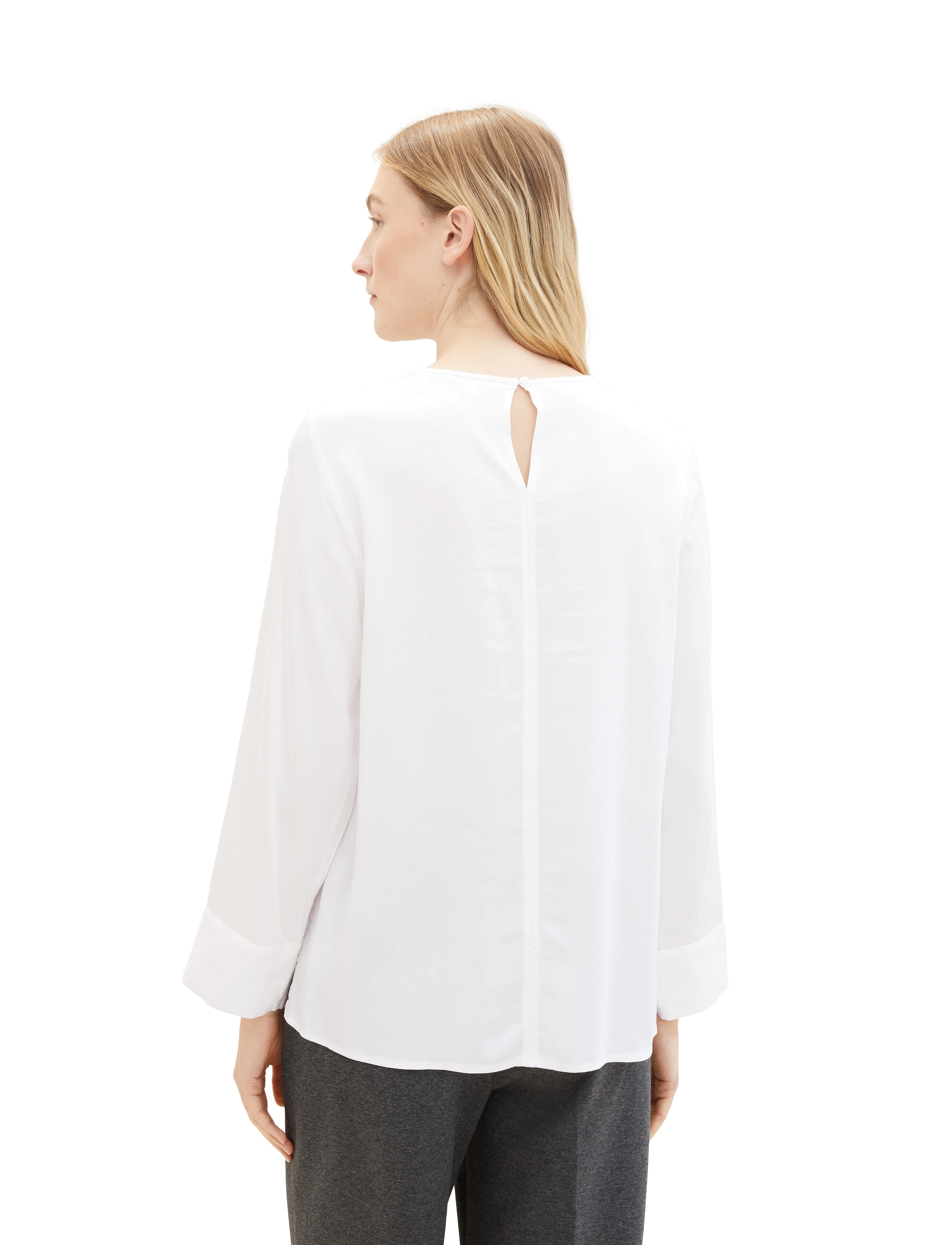 Tom Tailor - blouse with cut-out detail - whisper white - 3