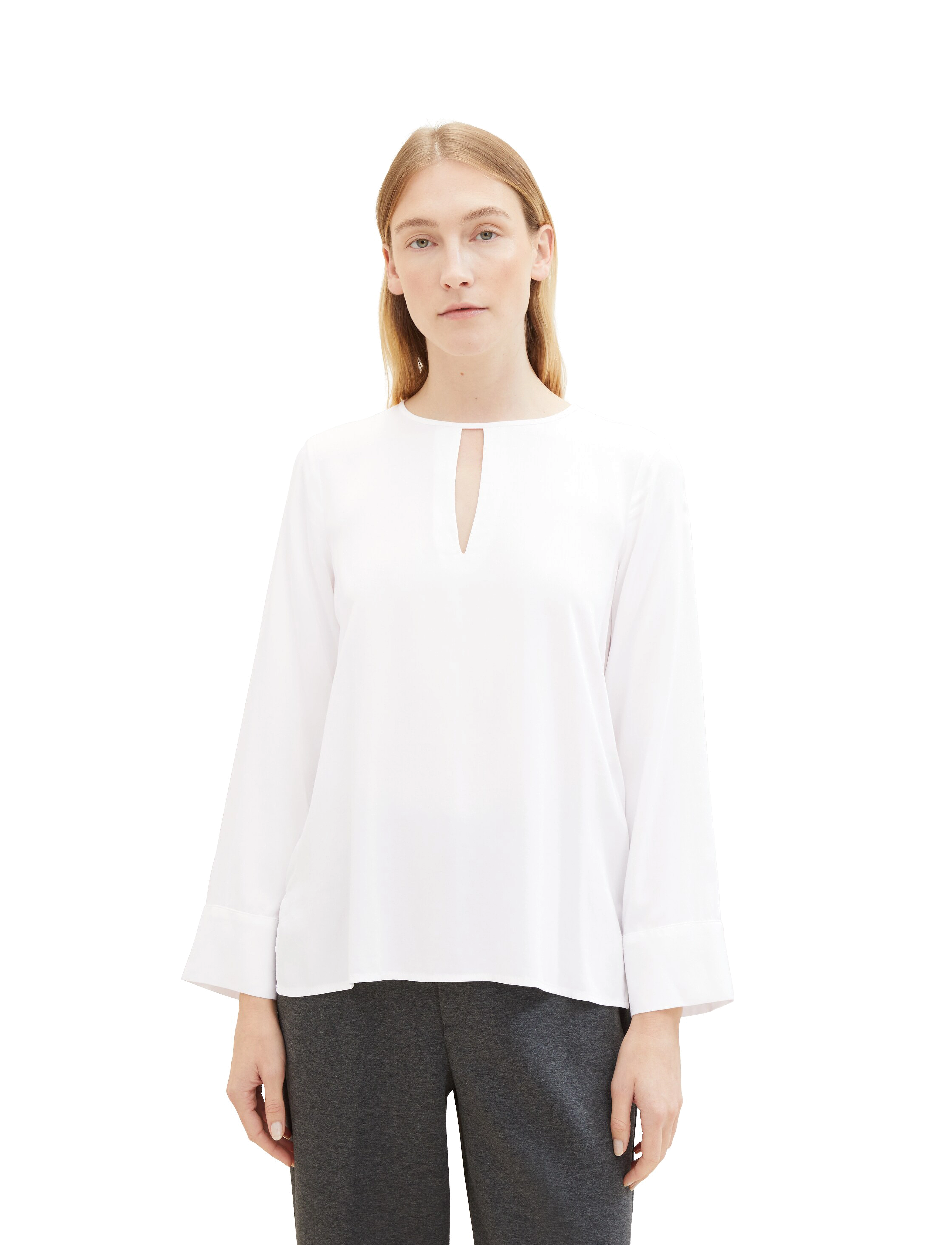 Tom Tailor - blouse with cut-out detail - whisper white - 4