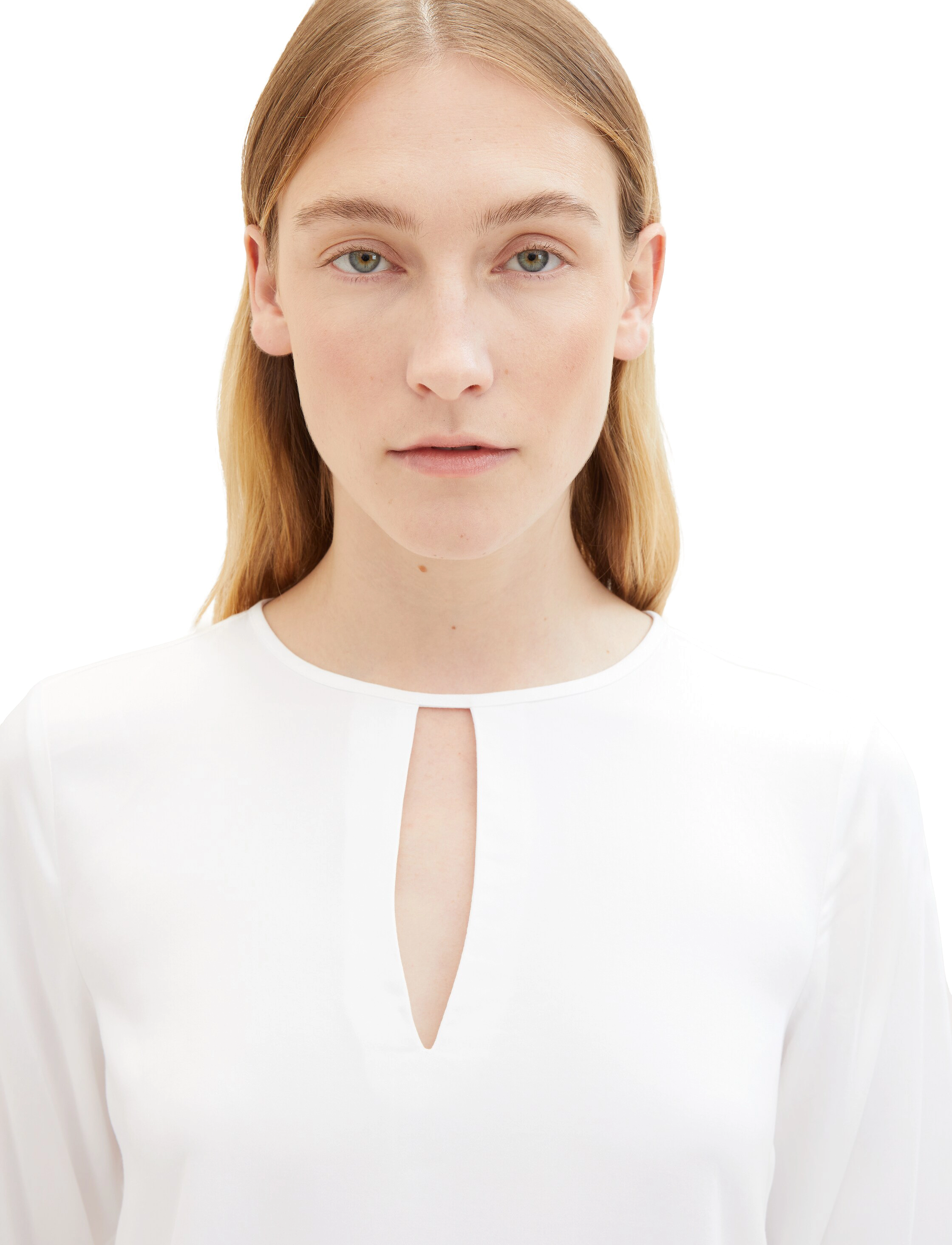Tom Tailor - blouse with cut-out detail - whisper white - 5
