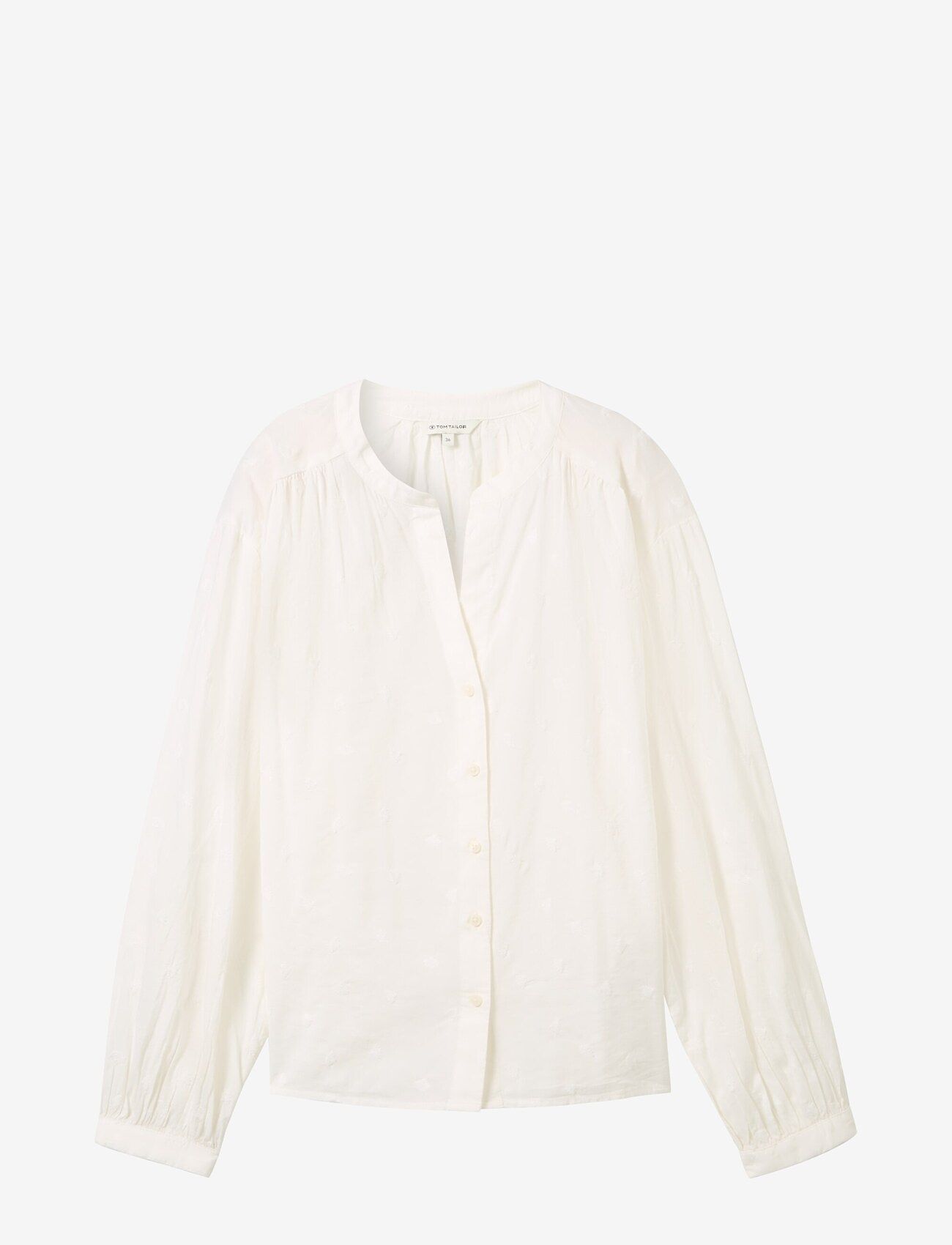 Tom Tailor - embroidered blouse - offwhite tonal embroidery - 0
