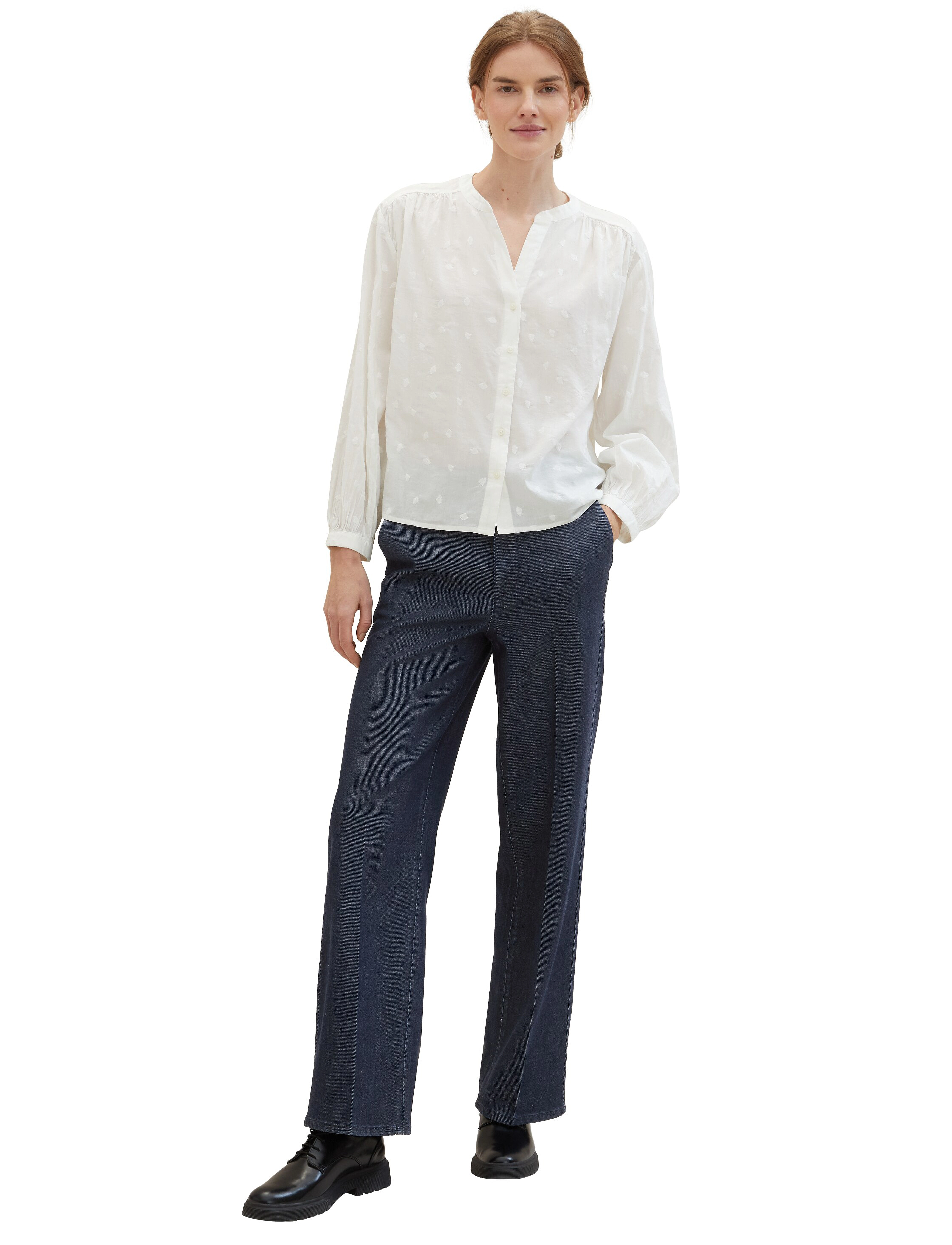 Tom Tailor - embroidered blouse - offwhite tonal embroidery - 2