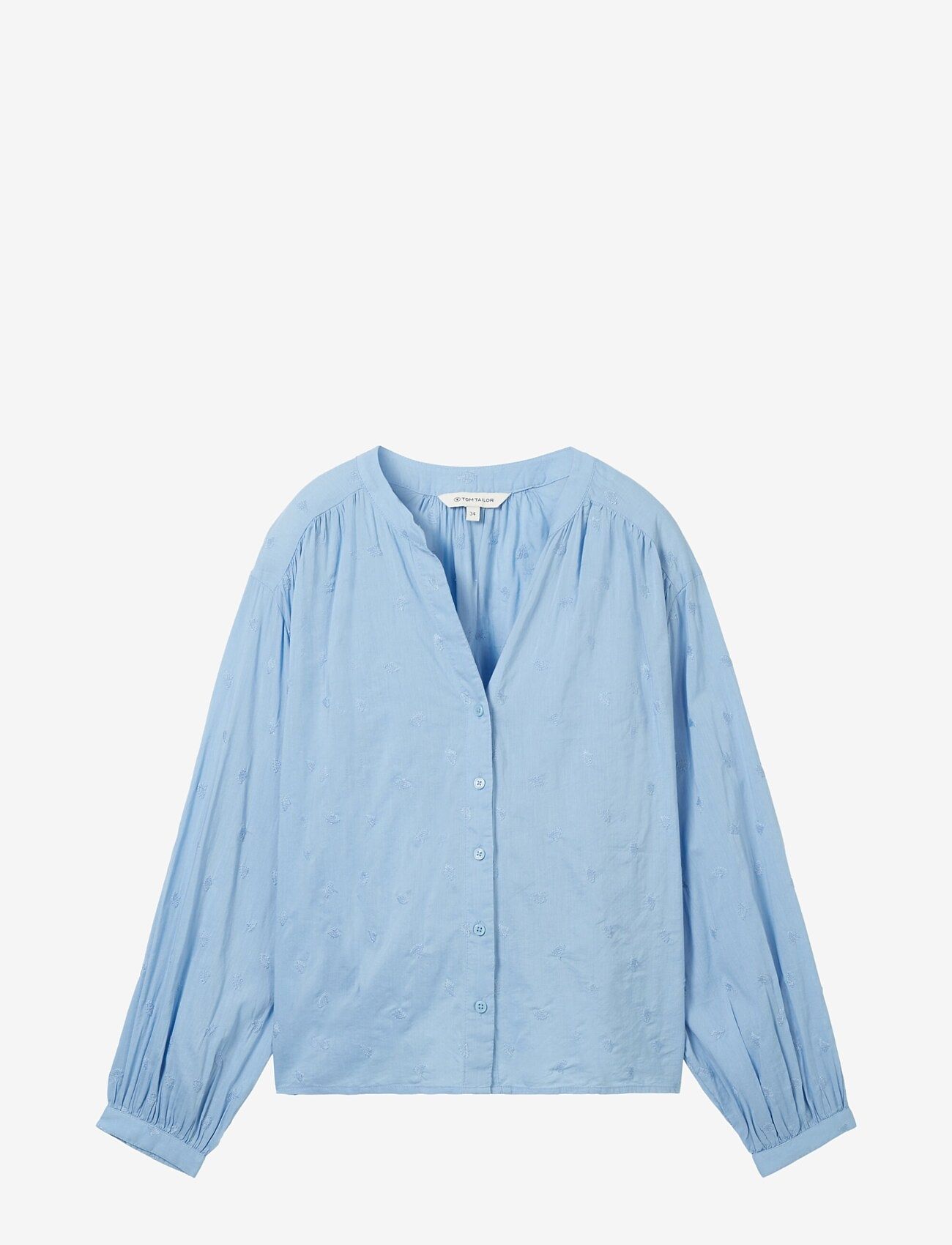 Tom Tailor - embroidered blouse - blue tonal embroidery - 1