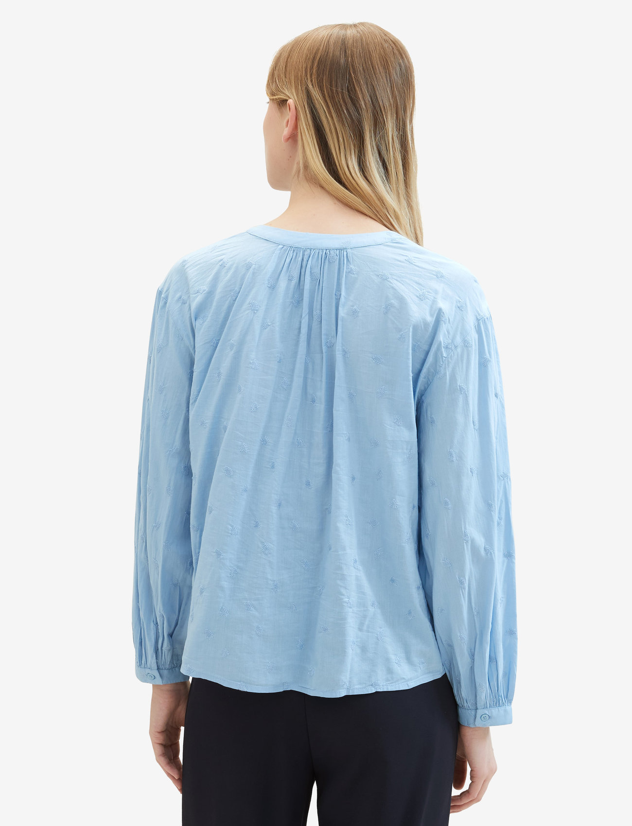Tom Tailor - embroidered blouse - blue tonal embroidery - 3