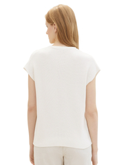 Tom Tailor - knit sleeveless v-neck - lowest prices - whisper white - 3