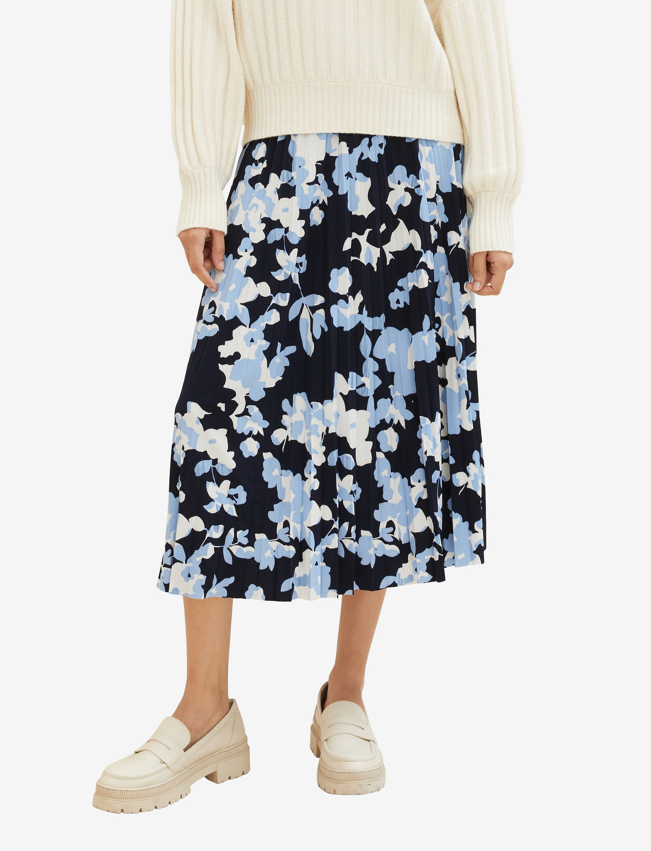 Tom Tailor - skirt plissee - blue cut floral design - 2