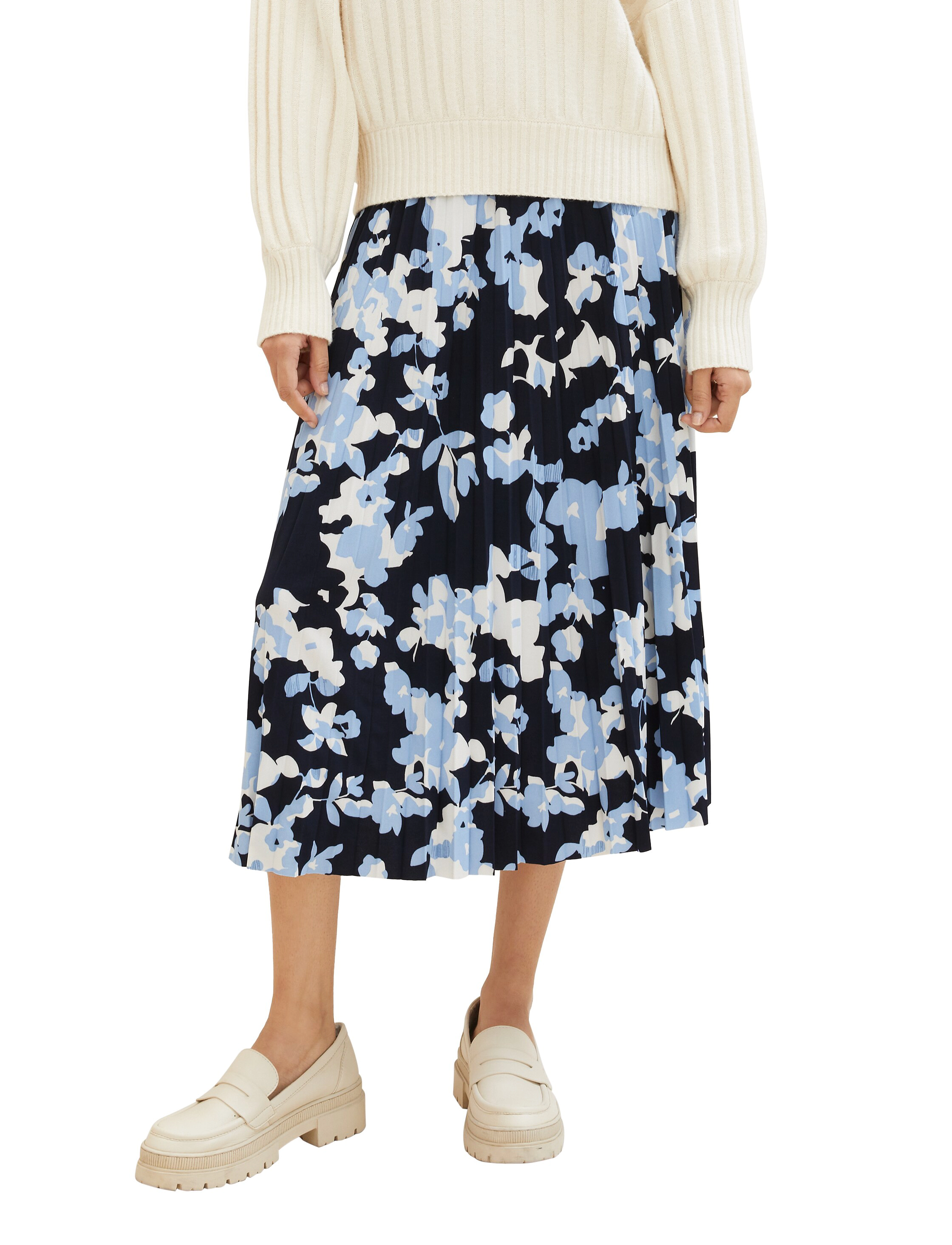 Tom Tailor - skirt plissee - blue cut floral design - 2
