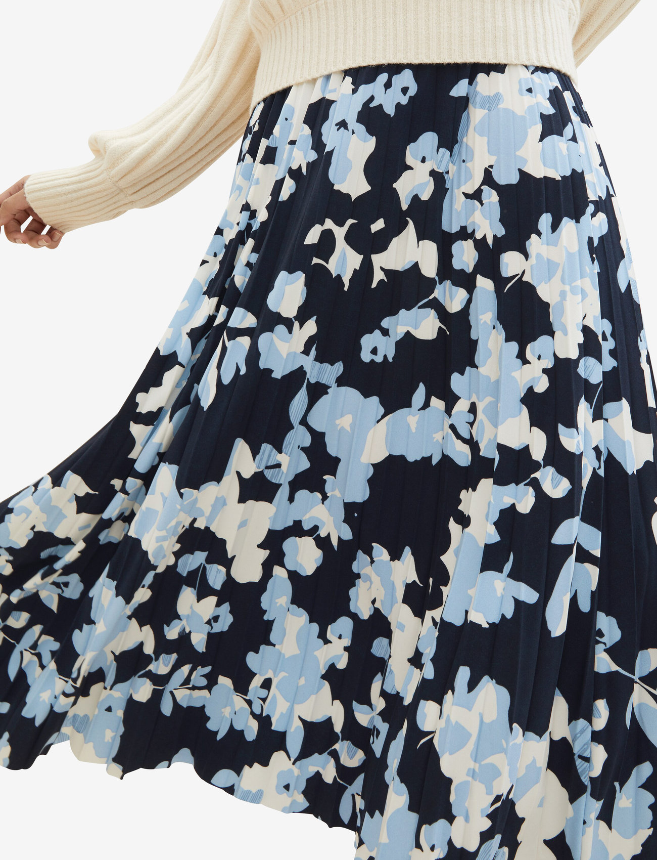 Tom Tailor - skirt plissee - blue cut floral design - 5