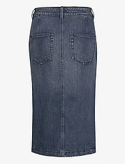 Tom Tailor - denim skirt with slit - denim skirts - clean dark stone blue denim - 2