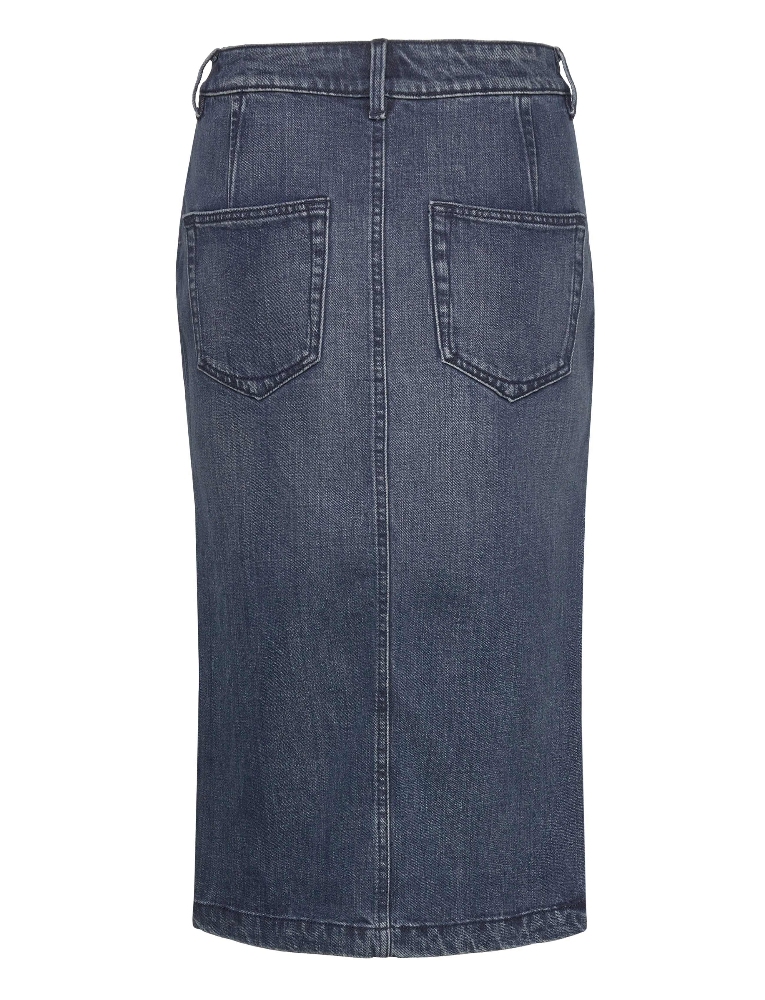 Tom Tailor - denim skirt with slit - clean dark stone blue denim - 2
