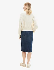 Tom Tailor - denim skirt with slit - farkkuhameet - clean dark stone blue denim - 6