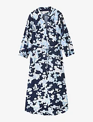 Tom Tailor - printed airblow dress - sommarklänningar - blue cut floral design - 0