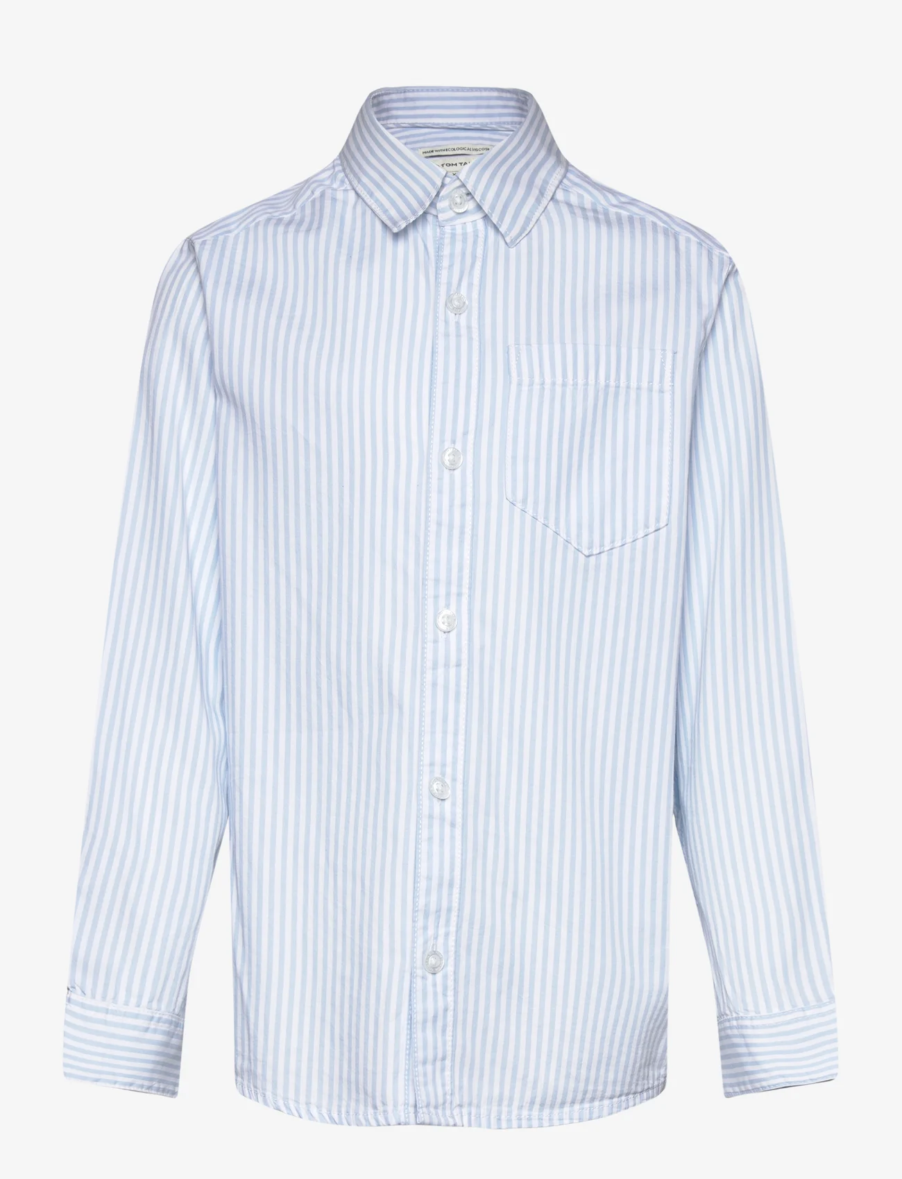 Tom Tailor - striped shirt - langærmede skjorter - blue white stripe - 0