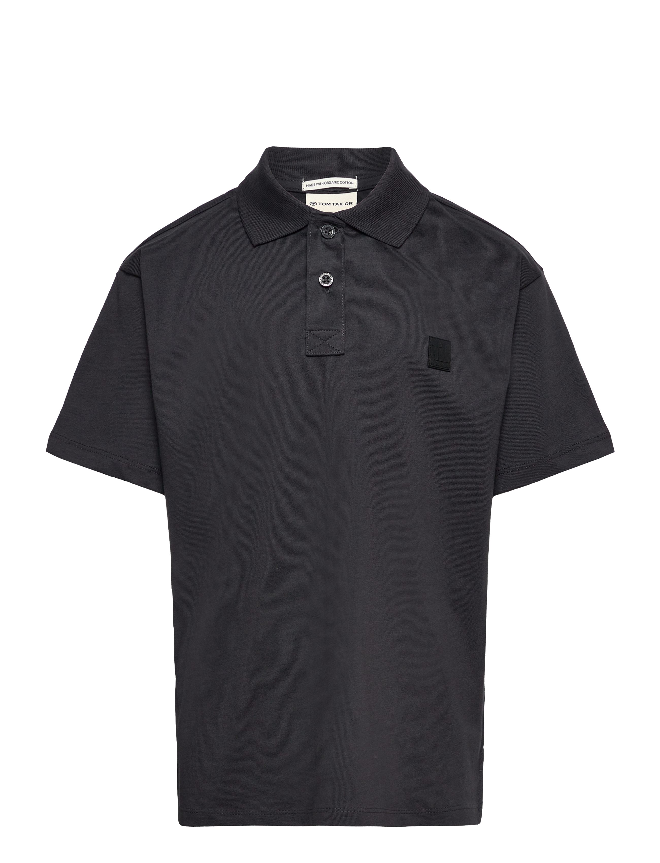 oversize polo shirt - COAL