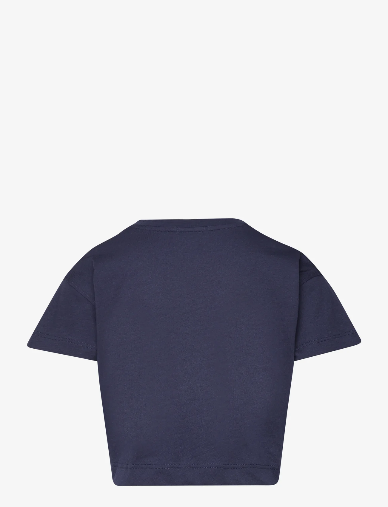 Tom Tailor - cropped knotted t-shirt - kurzärmelige - dark blueberry - 1