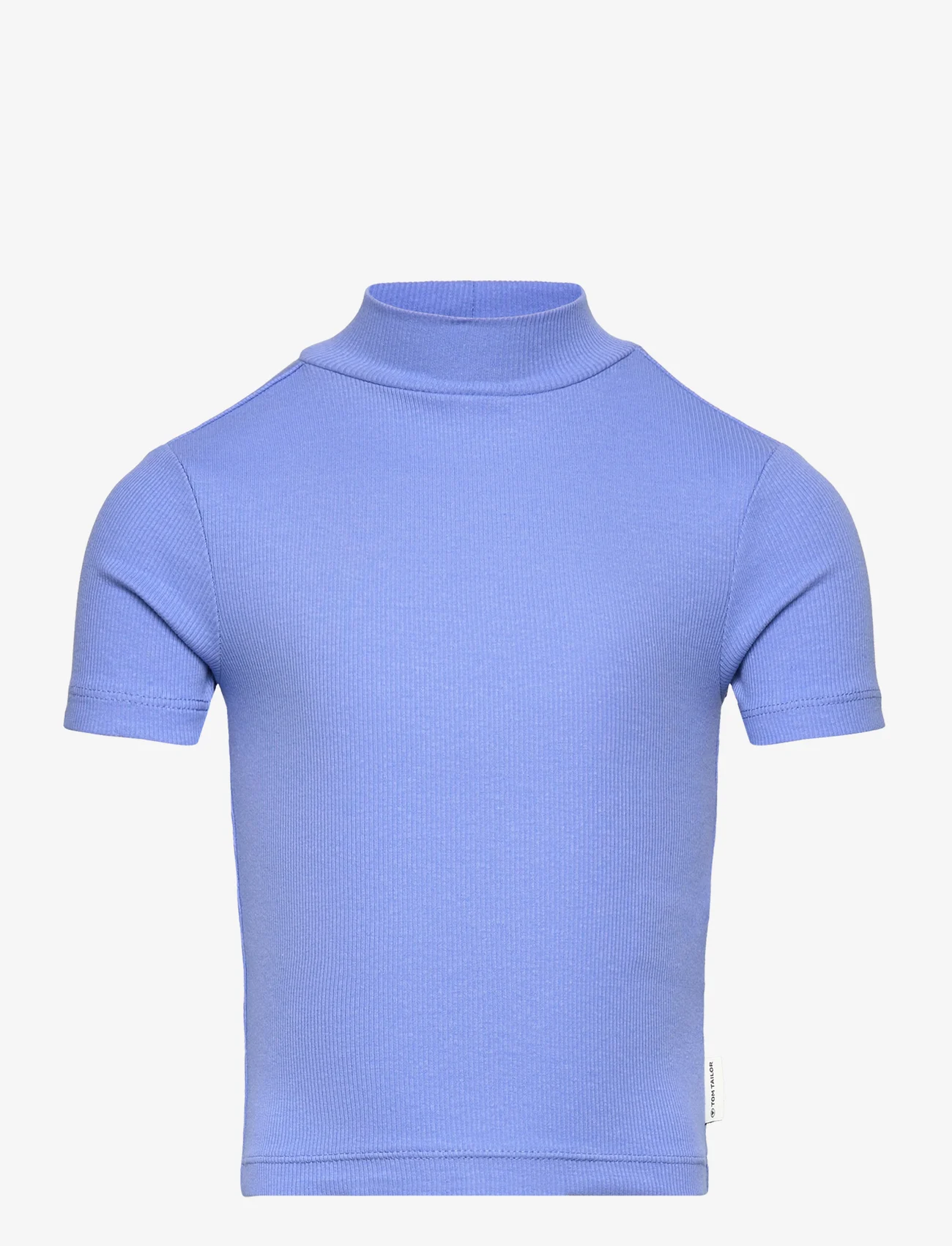 Tom Tailor - cropped rib t-shirt - golfy - sicilian blue - 0