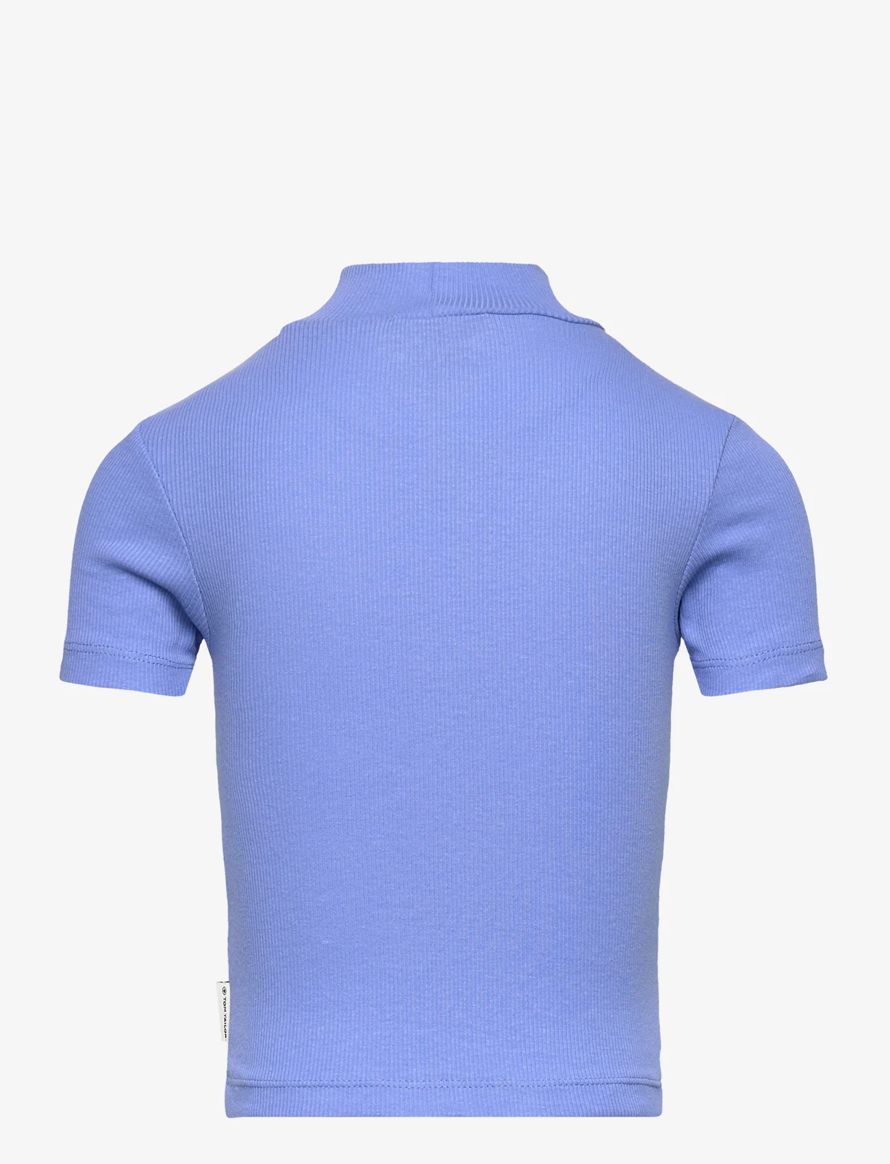 Tom Tailor - cropped rib t-shirt - golfy - sicilian blue - 1