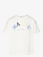 oversized printed t-shirt - WOOL WHITE