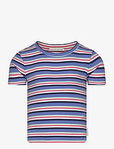 cropped striped rib t-shirt, Tom Tailor