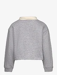 Tom Tailor - cropped polo sweat - sweatshirts - light stone grey melange - 1