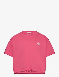 cropped t-shirt with badge, Tom Tailor