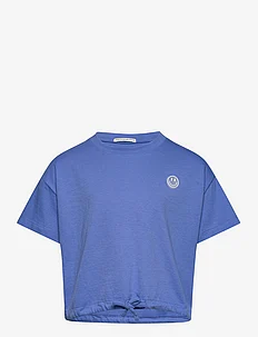 cropped t-shirt with badge, Tom Tailor