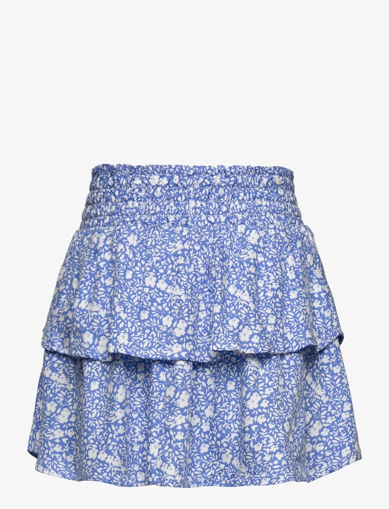 Tom Tailor - allover printed skirt - Īsi svārki - blue white flower allover - 1