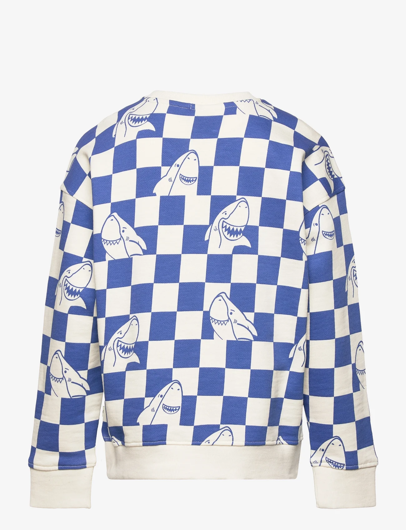 Tom Tailor - oversize artwork sweatshirt - sweatshirts - blue white shark checkerboard - 1