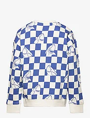 Tom Tailor - oversize artwork sweatshirt - sweatshirts - blue white shark checkerboard - 1