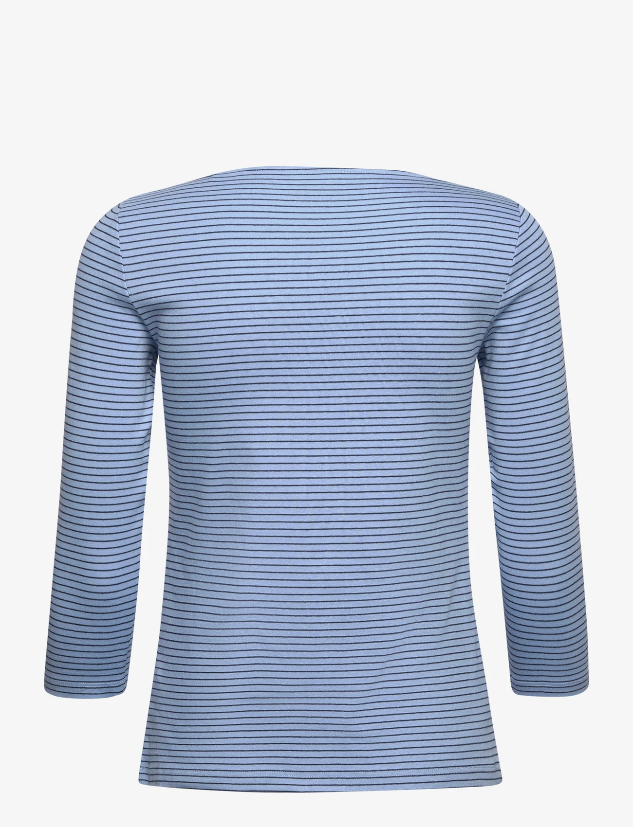 Tom Tailor - T-shirt boat neck stripe - lägsta priserna - blue navy thin stripe - 1