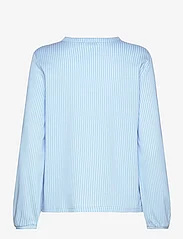 Tom Tailor - T-shirt blouse vertical stripe - long-sleeved blouses - blue white thin stripe - 1