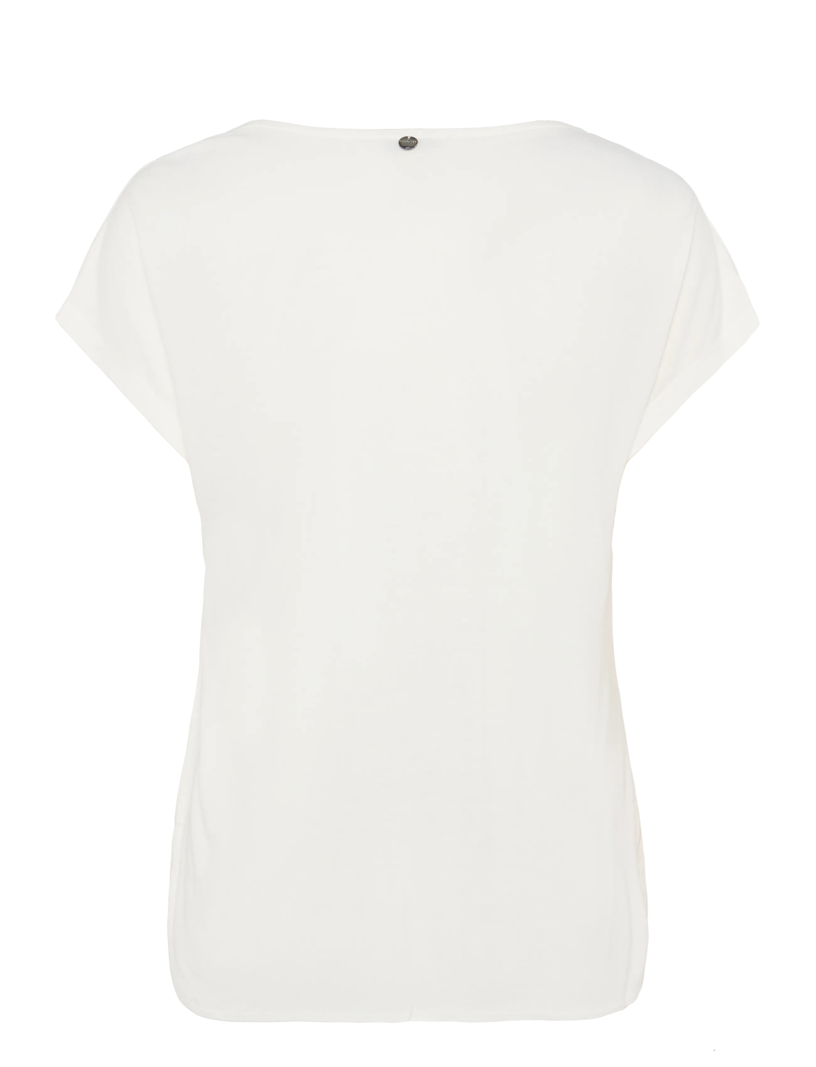 Tom Tailor - T-shirt fabric mix crew neck - whisper white - 2