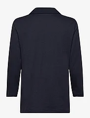 Tom Tailor - T-shirt fabric mix w collar - strikkegensere - sky captain blue - 1