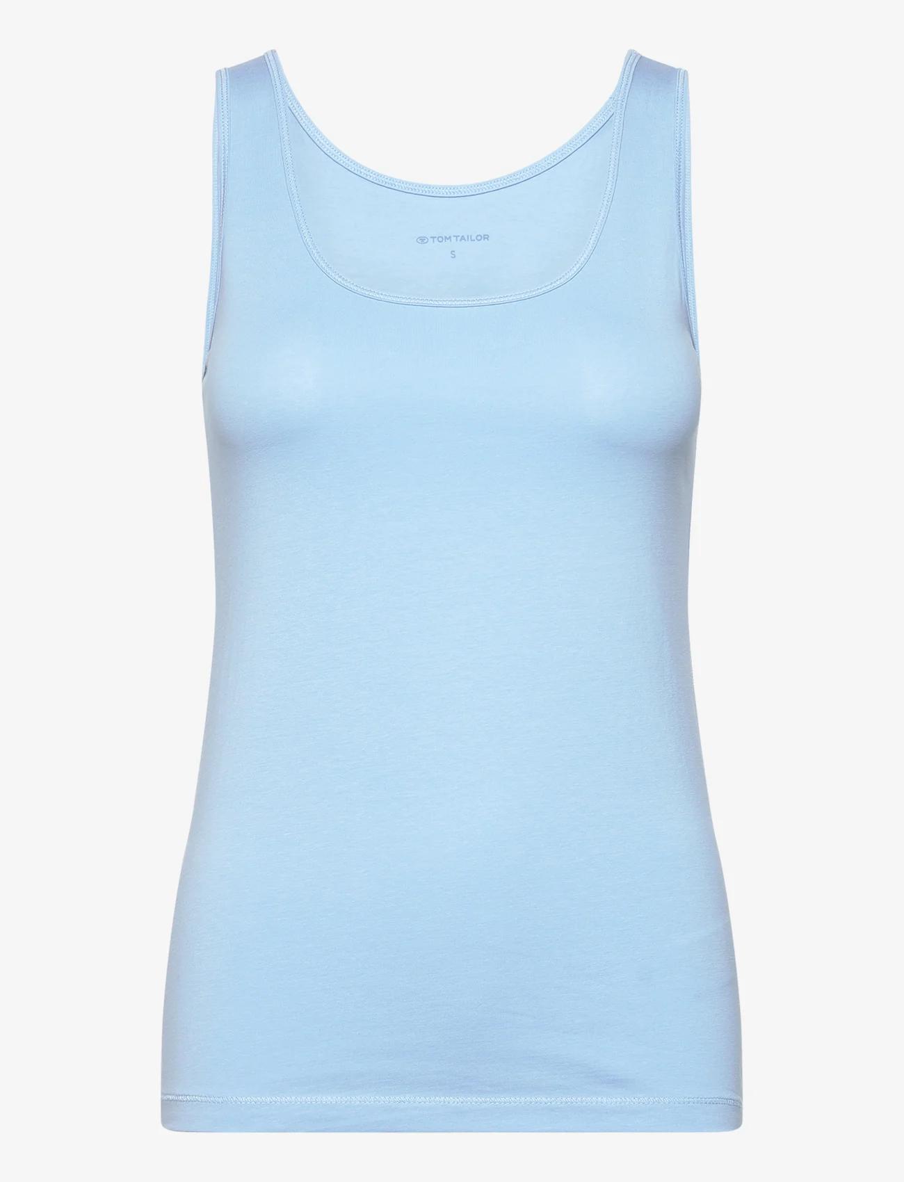 Tom Tailor - T-shirt top wide crew neck - mažiausios kainos - light fjord blue - 0