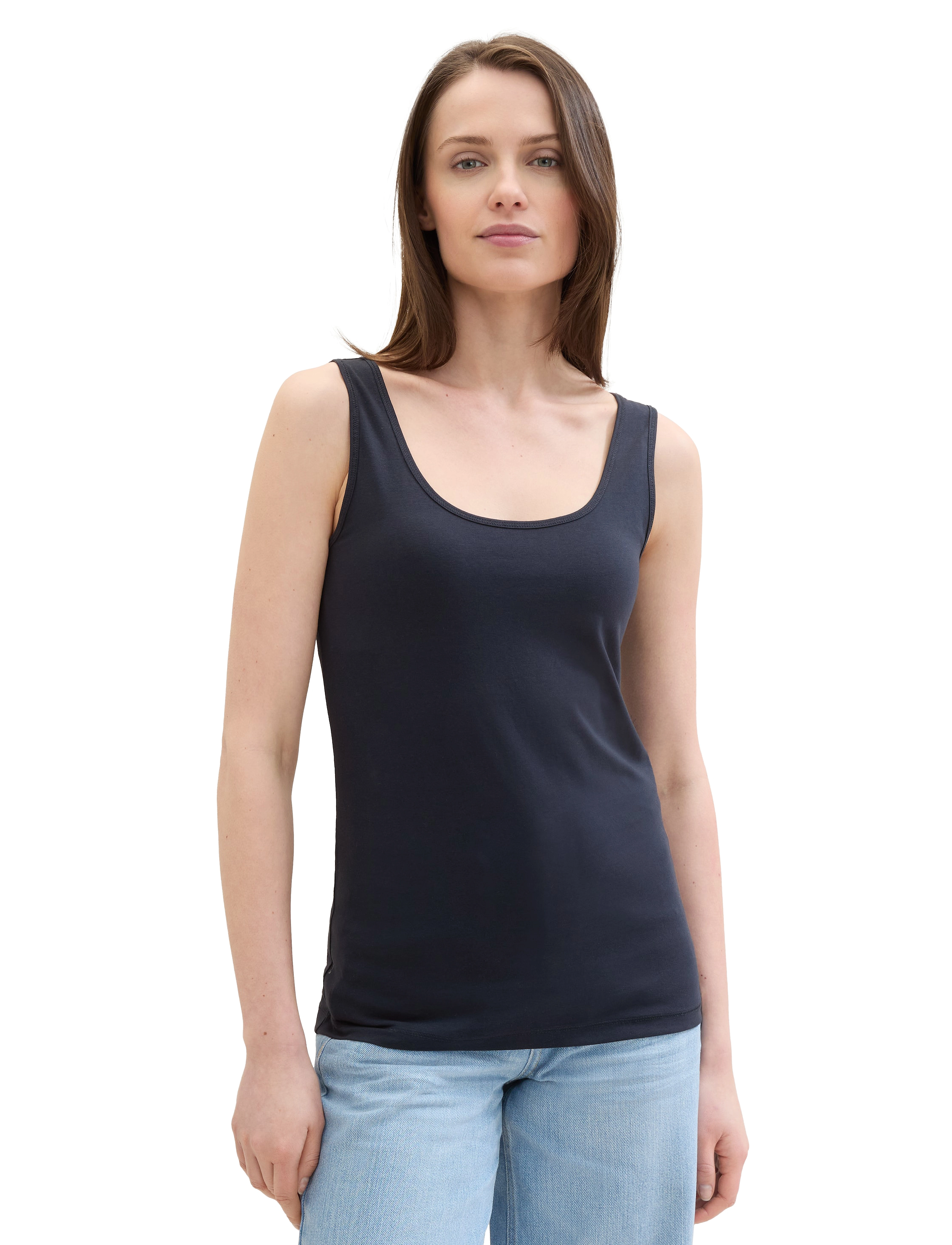 Tom Tailor - T-shirt top wide crew neck - sky captain blue - 4