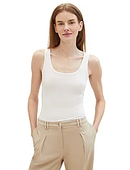 Tom Tailor - T-shirt top wide crew neck - mažiausios kainos - whisper white - 2