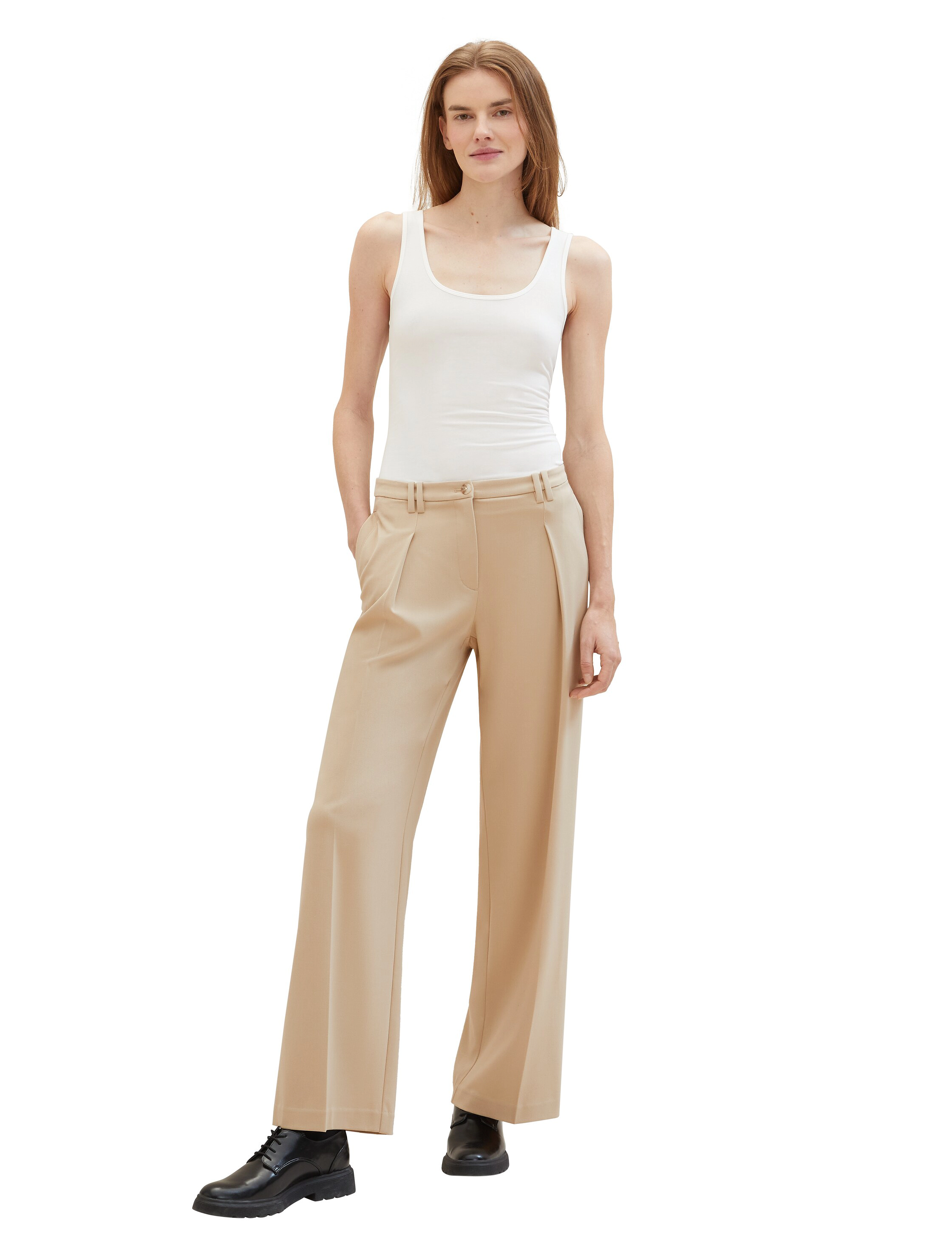 Tom Tailor - T-shirt top wide crew neck - whisper white - 3
