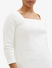 Tom Tailor - T-shirt carré neck - de laveste prisene - whisper white - 4