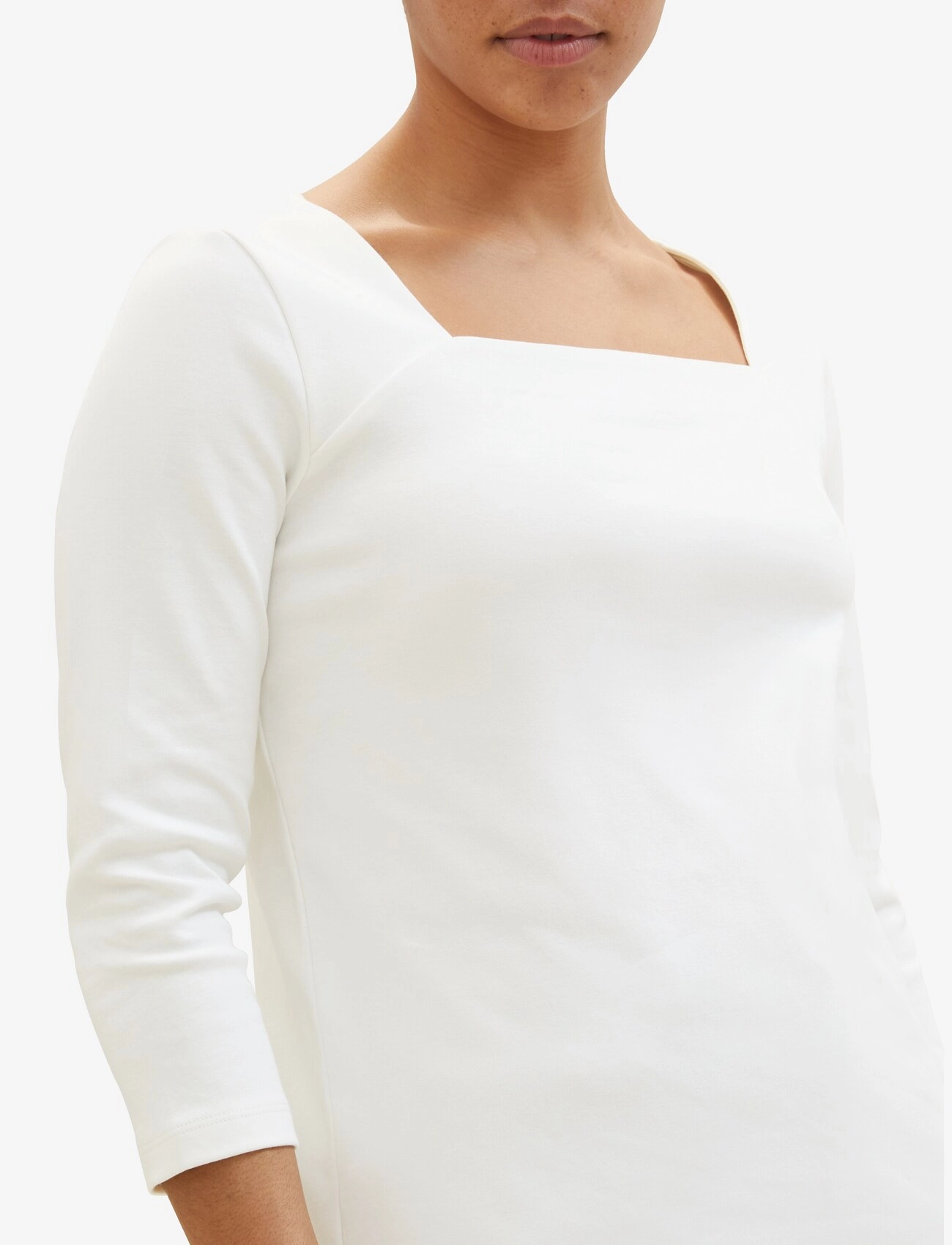 Tom Tailor - T-shirt carré neck - whisper white - 4