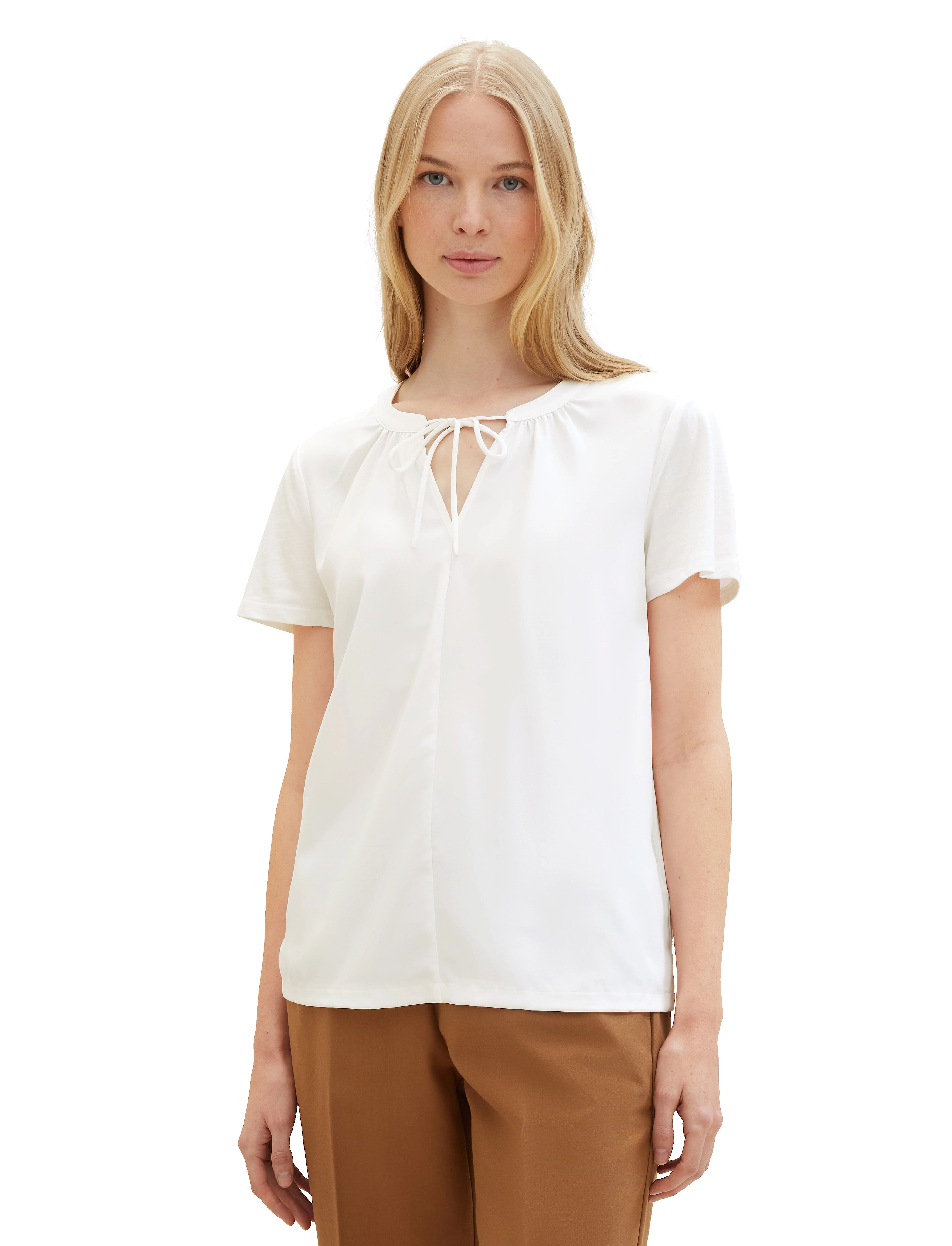 Tom Tailor - T-shirt fabric mix - whisper white - 4