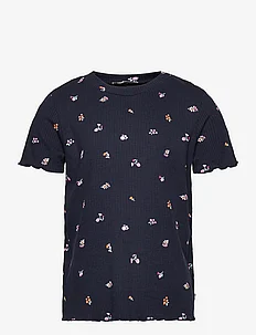 all over printed rib  t-shirt, Tom Tailor