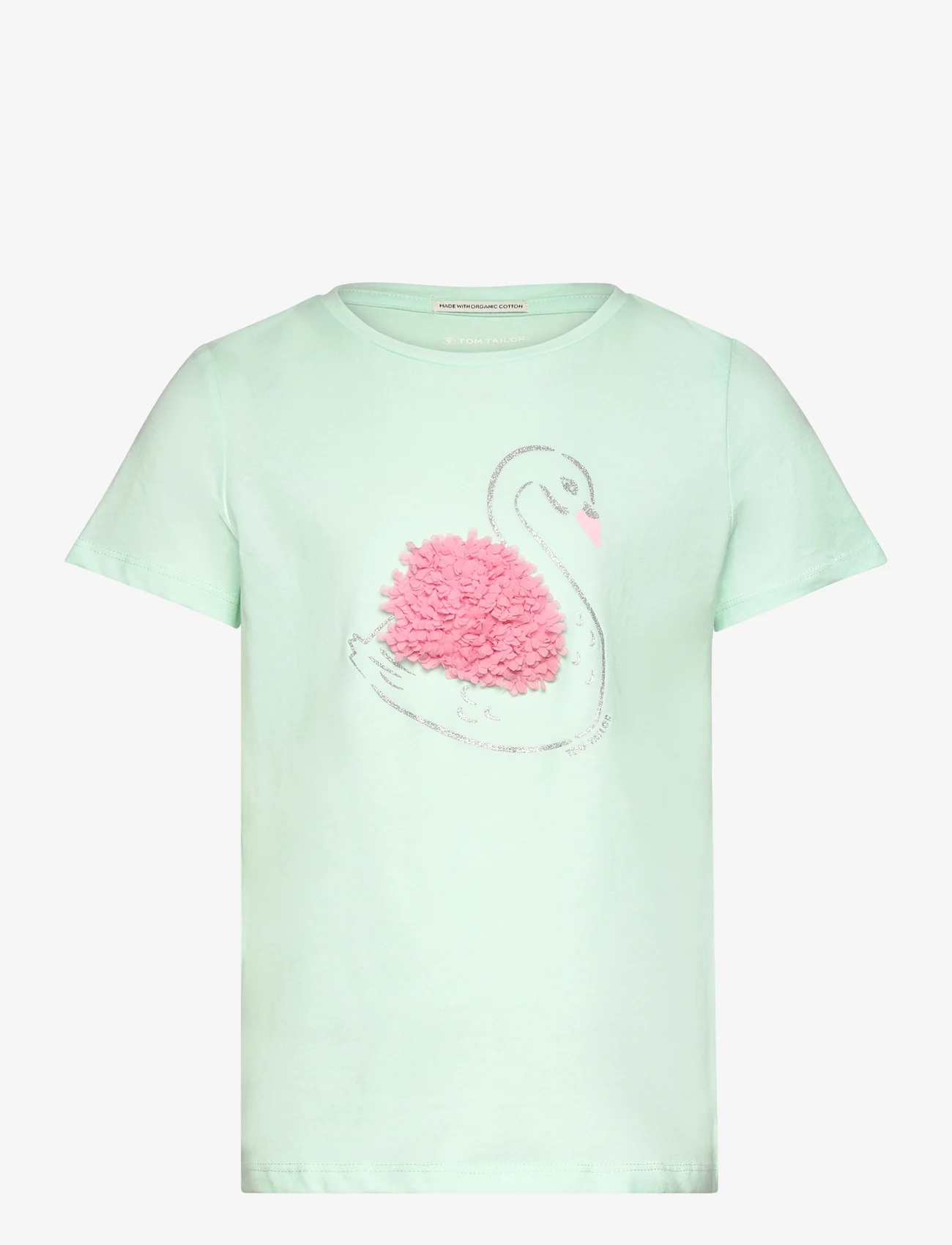 Tom Tailor - detailed artwork t-shirt - t-krekli ar īsām piedurknēm - soft sugar green - 0