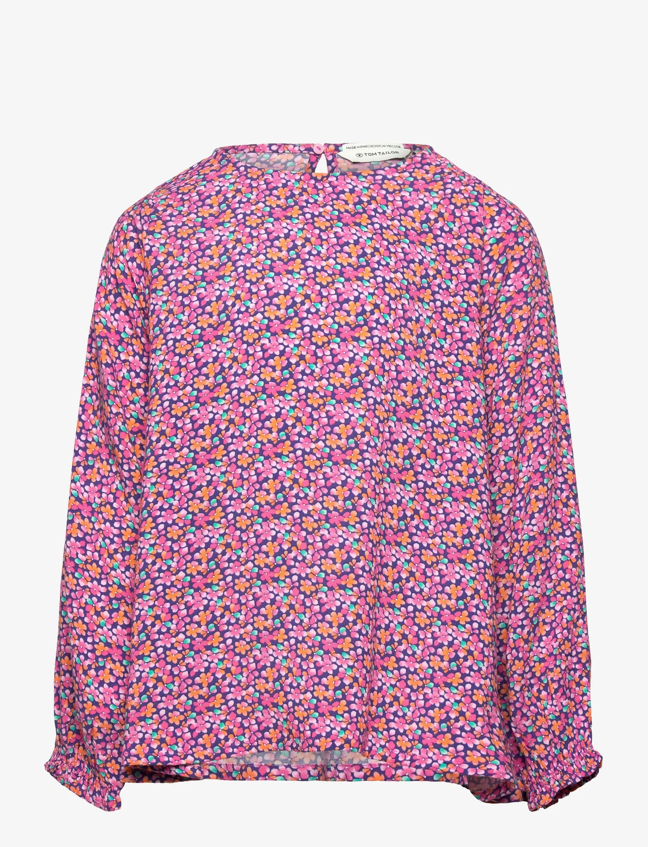 Tom Tailor - all over printed flower blouse - summer savings - blue multicolor flower print - 0