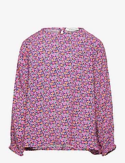 Tom Tailor - all over printed flower blouse - gode sommertilbud - blue multicolor flower print - 0
