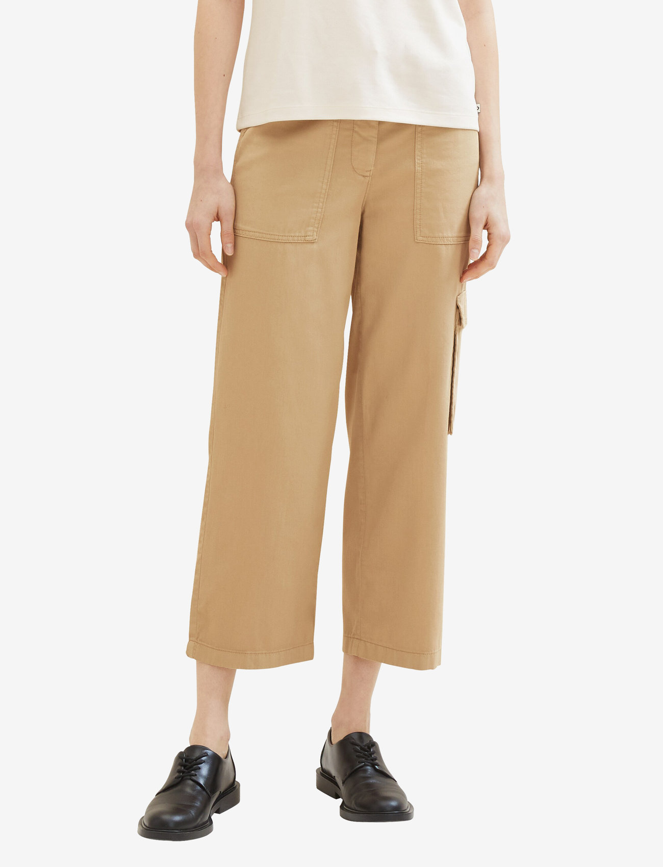 Tom Tailor - pants with utility details - cargo püksid - sandy beige - 3