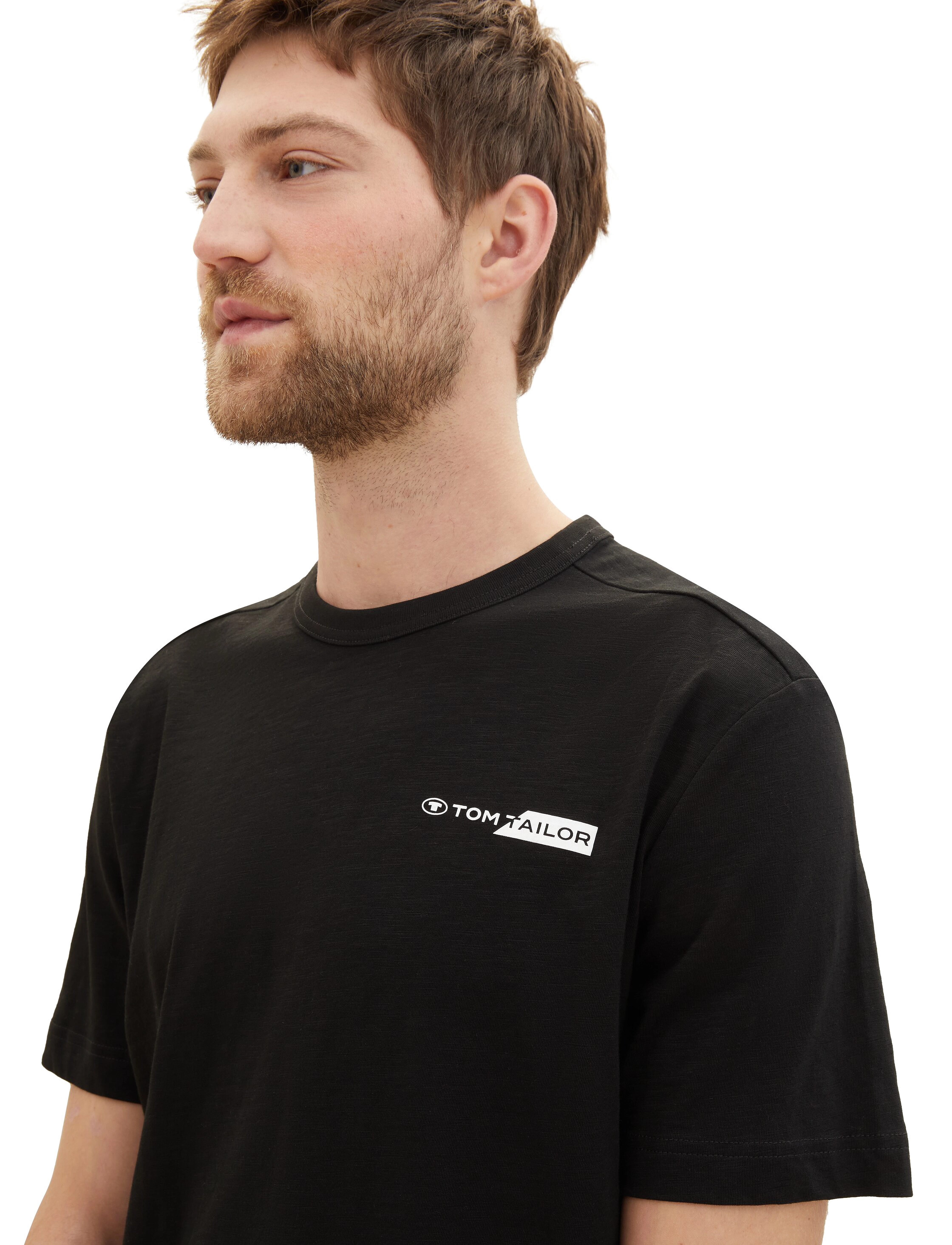 Tom Tailor - printed t-shirt - black - 5