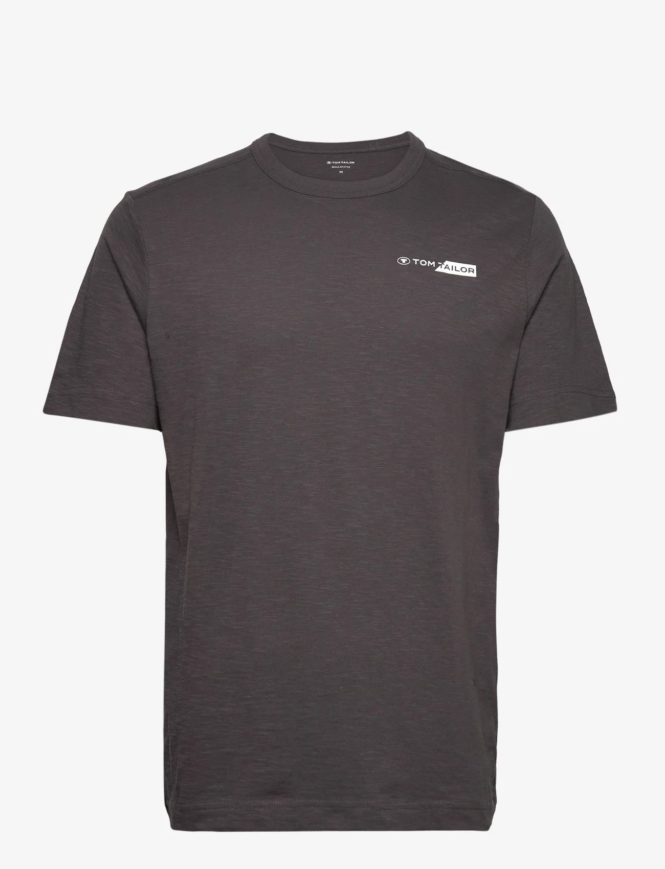 Tom Tailor - printed t-shirt - laveste priser - tarmac grey - 0